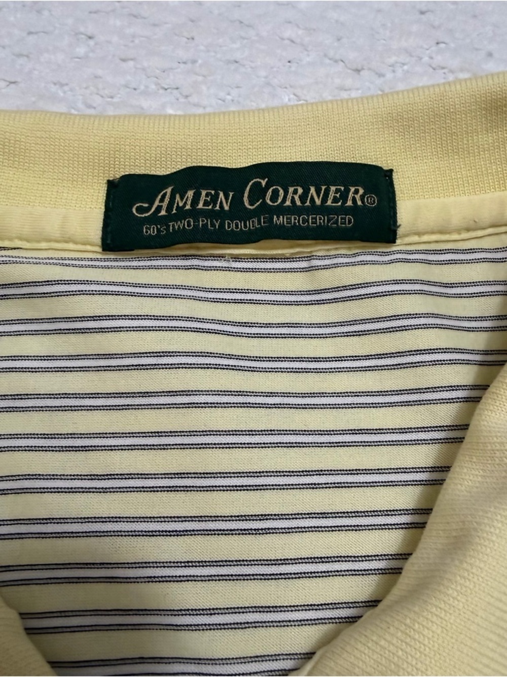 Amen Corner Masters Striped Short Sleeve Polo Shirt Men’s - Picture 4 of 7